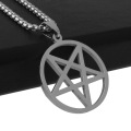 Personality Retro Five-pointed Star Charms Trendy Men's Titanium Steel Stainless Steel Jewelry Necklace Pendants